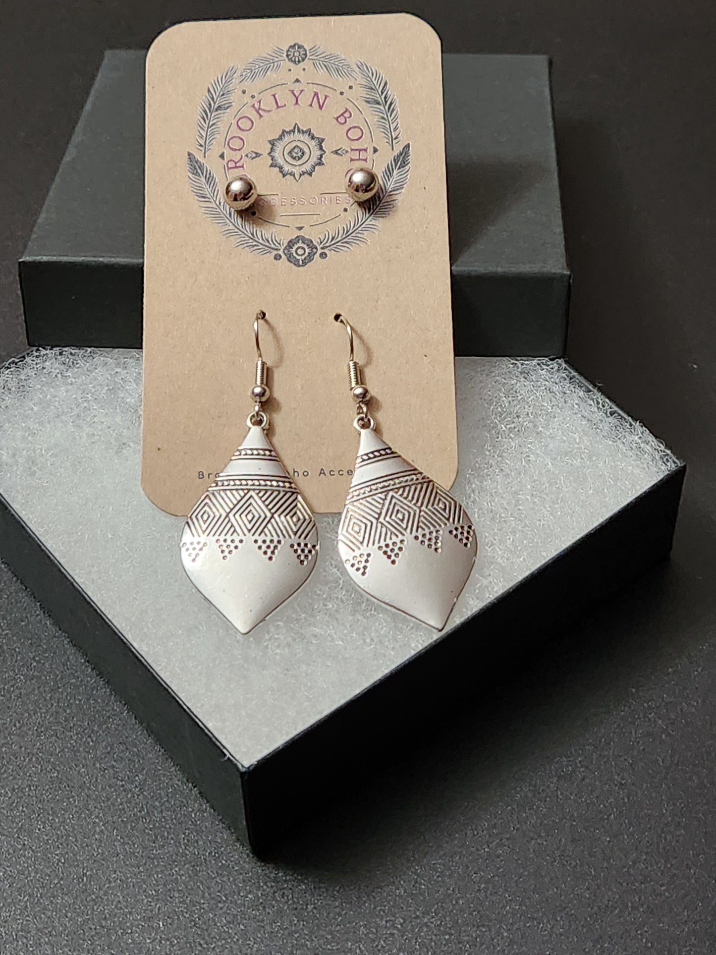 Bohemian Style Two Pair Round Earring Set