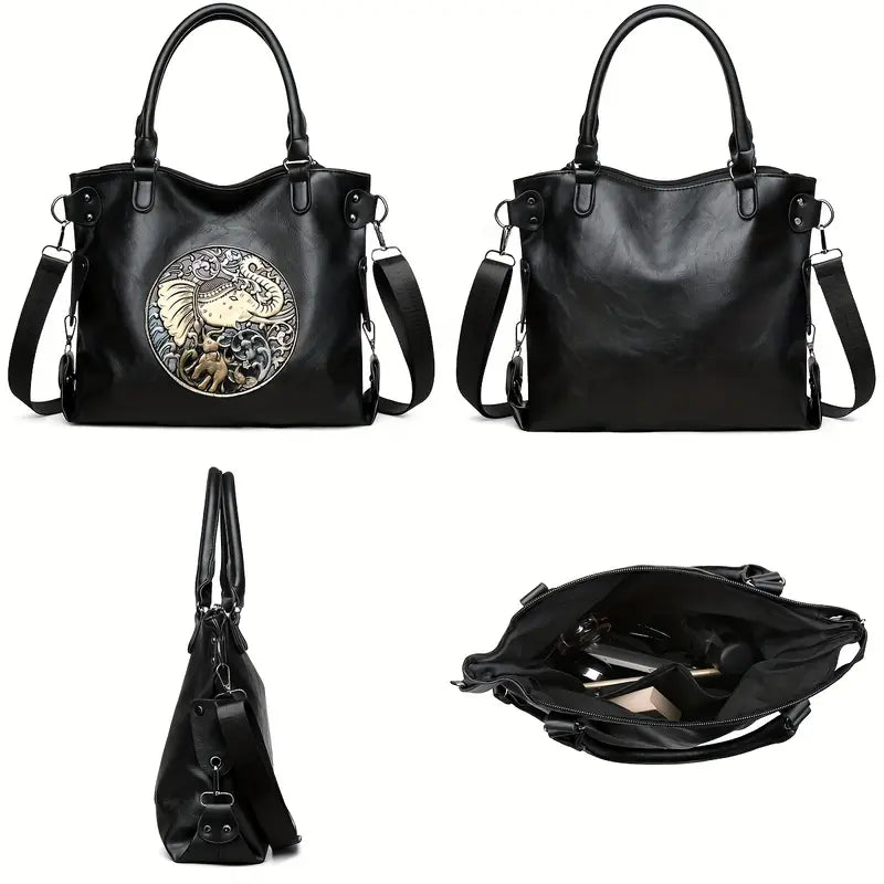 Bohemian Elephant Tote (Brown)