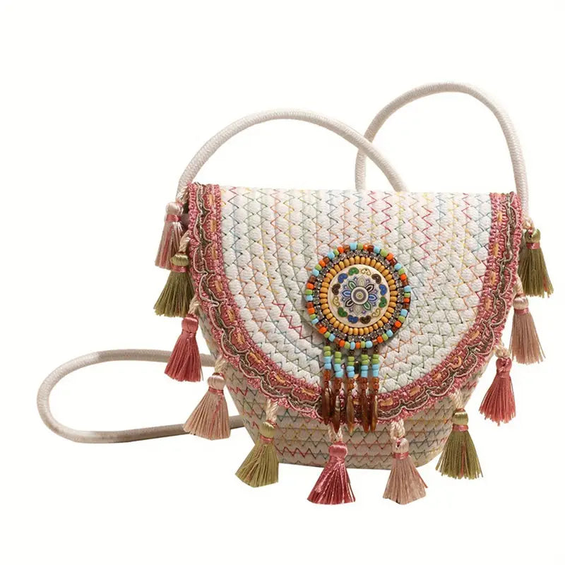 Crossbody Bohemian Bag (Coral)