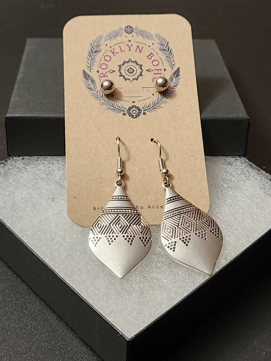 Bohemian Style Two Pair Round Earring Set